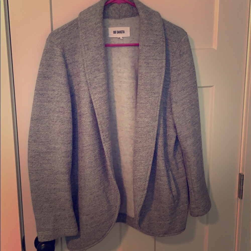 Casual, soft gray blazer